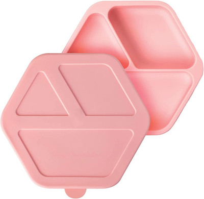 Silicone Suction Baby Plate, Suction Grip Divided Dish for First Foods and Self-