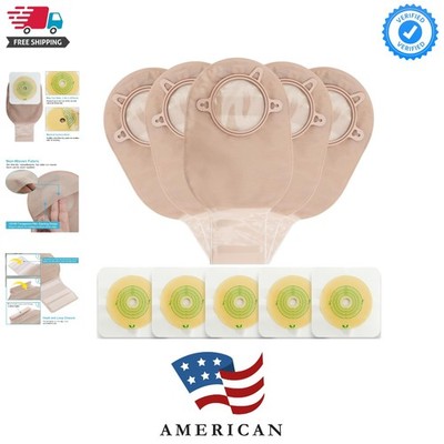 21 PCS Colostomy Bags,Ostomy Supplies,Two-Piece Drainable Pouches with Closur...