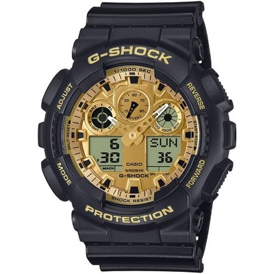 Casio G-Shock Analog-Digital GA-100 Series Gold Dial Men's Watch