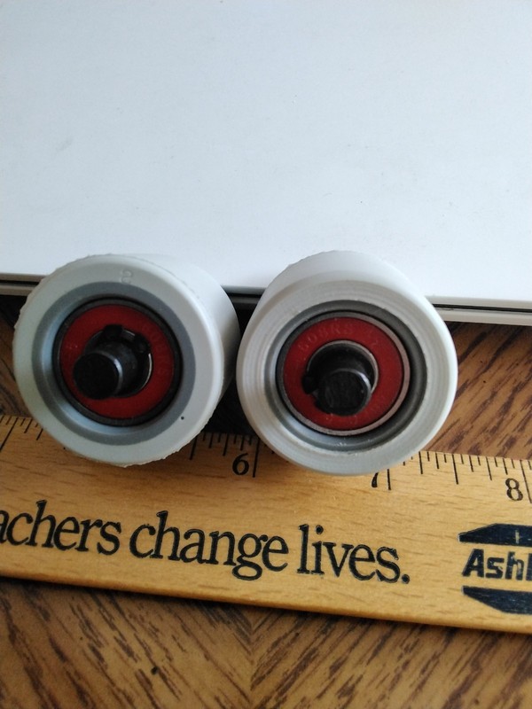 Heelys Replacement Wheels ABEC-5 Bearings 608RS Lt. Gray Color,  Durable Rubber