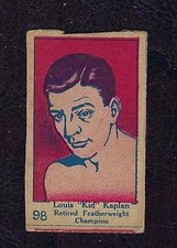 1928 W513 Strip Card #98 Louis "Kid" Kaplan, Featherweight, VG!