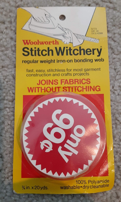 VTG Woolworth Stitch Witchery - sealed package - iron on bonding web stitchless
