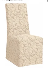 Sure FIT Home Décor Scroll Long Dining Room Chair One Piece Slipcover, Relaxed  