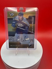 2001-02 ITG Be A Player Signature Series Gold Martin Erat #238 Rookie Auto RC