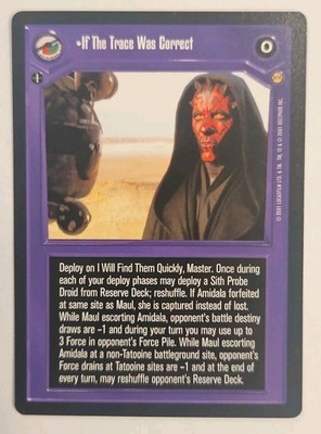 Star Wars CCG Tatooine If The Trace Was Correct (NM)