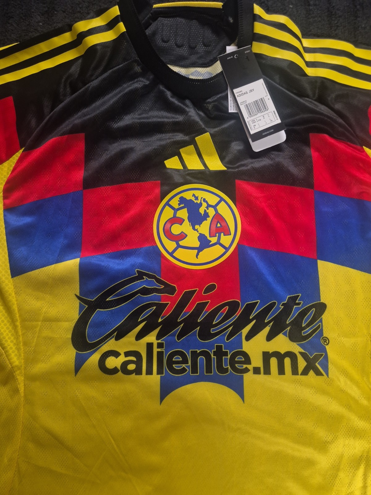Victory M N Caliente Caliente.mx Club America Adidas Soccer Jersey  kids Large