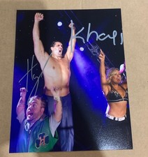 The Great Khali & Hornswoggle Dual Signed Autographed 8x10 Photo WWE Wrestling