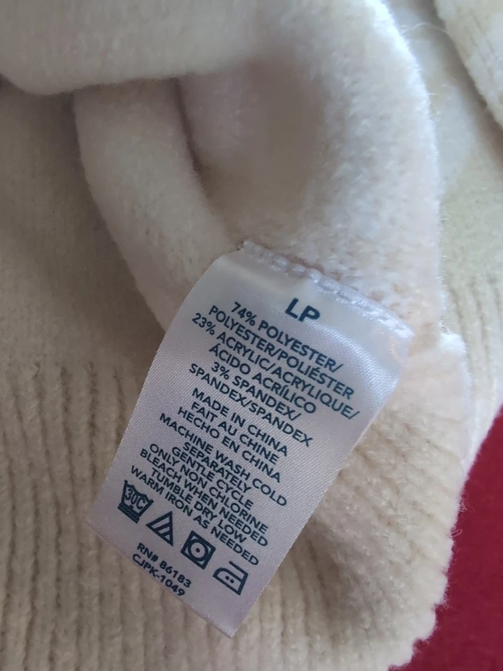 Nuevo suéter grande tostado con palmeras para mujer Caribbean Joe Petite con etiquetas Foto 4 de 4