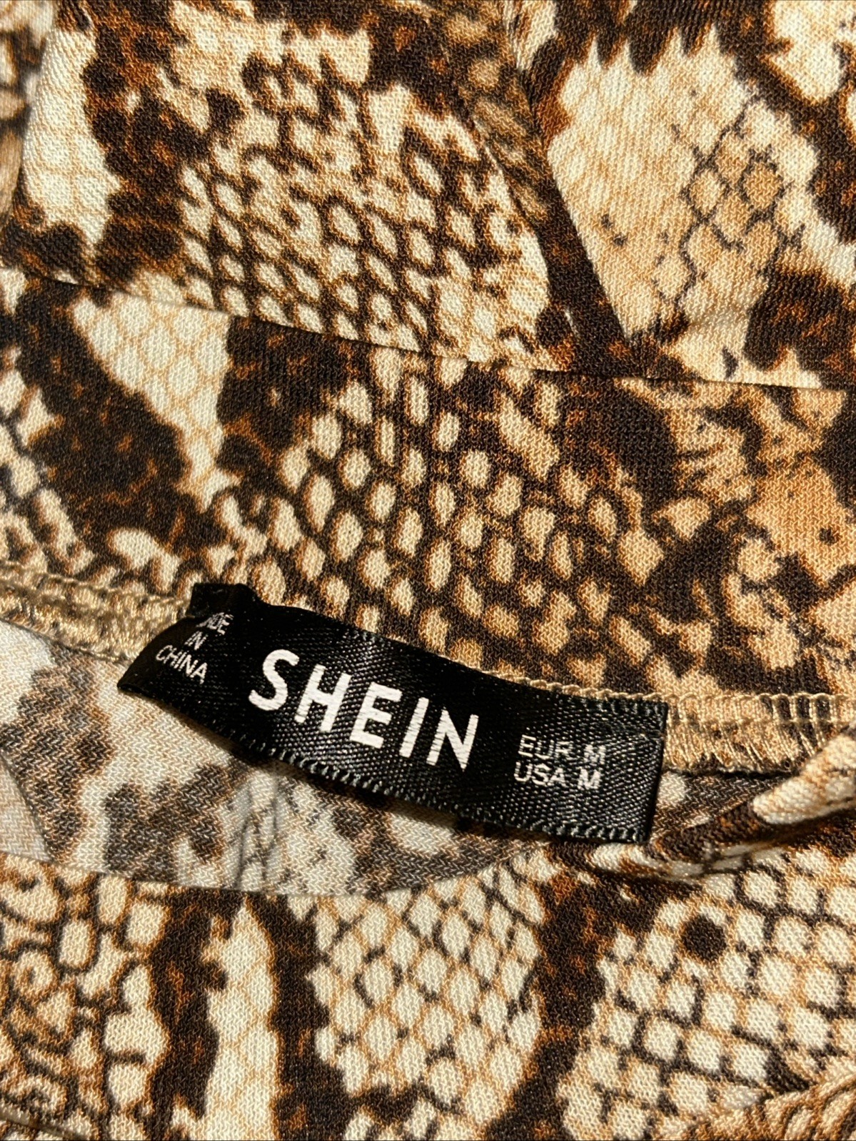 Shein Medium Snake Print Pattern Long Sleeve Mini… - image 7