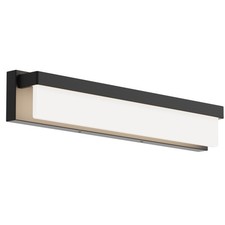 LED Bathroom Vanity Light Fixture Over Mirror 24.4 inch Modern Rectangle Blac...