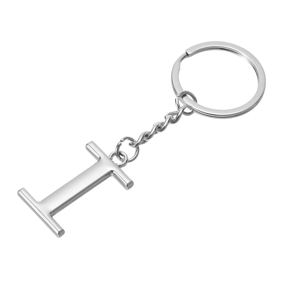 Llavero Letra Inicial Letra I Llavero Colgante Llavero Plata Foto 3 de 4