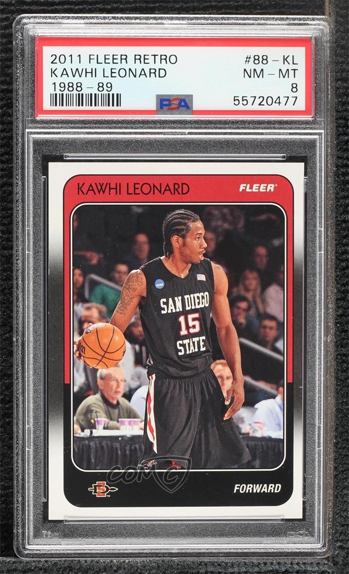 2011-12 Fleer Retro 1988-89 Design Kawhi Leonard #88-KL PSA 8 04xn