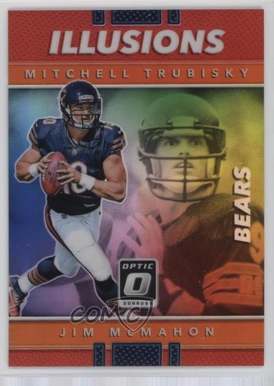 2017 Donruss Optic Red Prizm 62/99 Jim McMahon Mitchell Trubisky Rookie RC 10k8