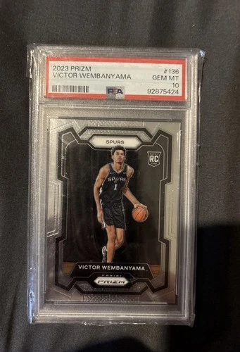 2023-24 Panini Prizm Victor Wembanyama RC Rookie #136 Spurs PSA 10 GEM MINT