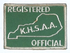 KHSAA Official Kentucky High School Embr. Patch c1970's? 2.5" x 3.5" VGC (#1)