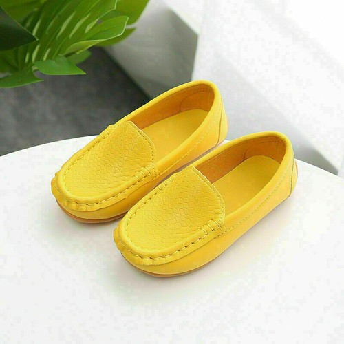 BOYS KIDS LOAFERS SOFT SHOES SIZE FLAT DRESS SHOES TODDLERS GIRLS FORMAL SLIP ON - Picture 27 of 34