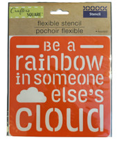 Crafter's Square Flexible Stencil - New - Be a Rainbow