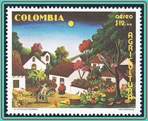 Details About Colombia 1980 Market Painting Scc690 Mnh Parrot Bird - 