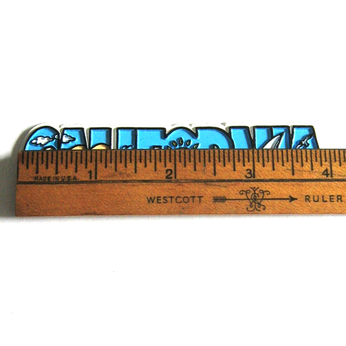 California Souvenir Magnet Hollywood Sun Beach Ball Sailboat Sea Gulls Water - Picture 2 of 3