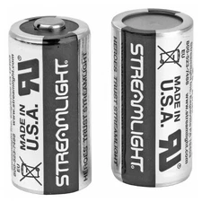 Streamlight 3V Lithium Replacement Batteries CR123 2-Pack Silver/Black