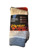 Heat Logic Thermal Insulated Socks Weather Tested One Size Fits All Unisex NWT