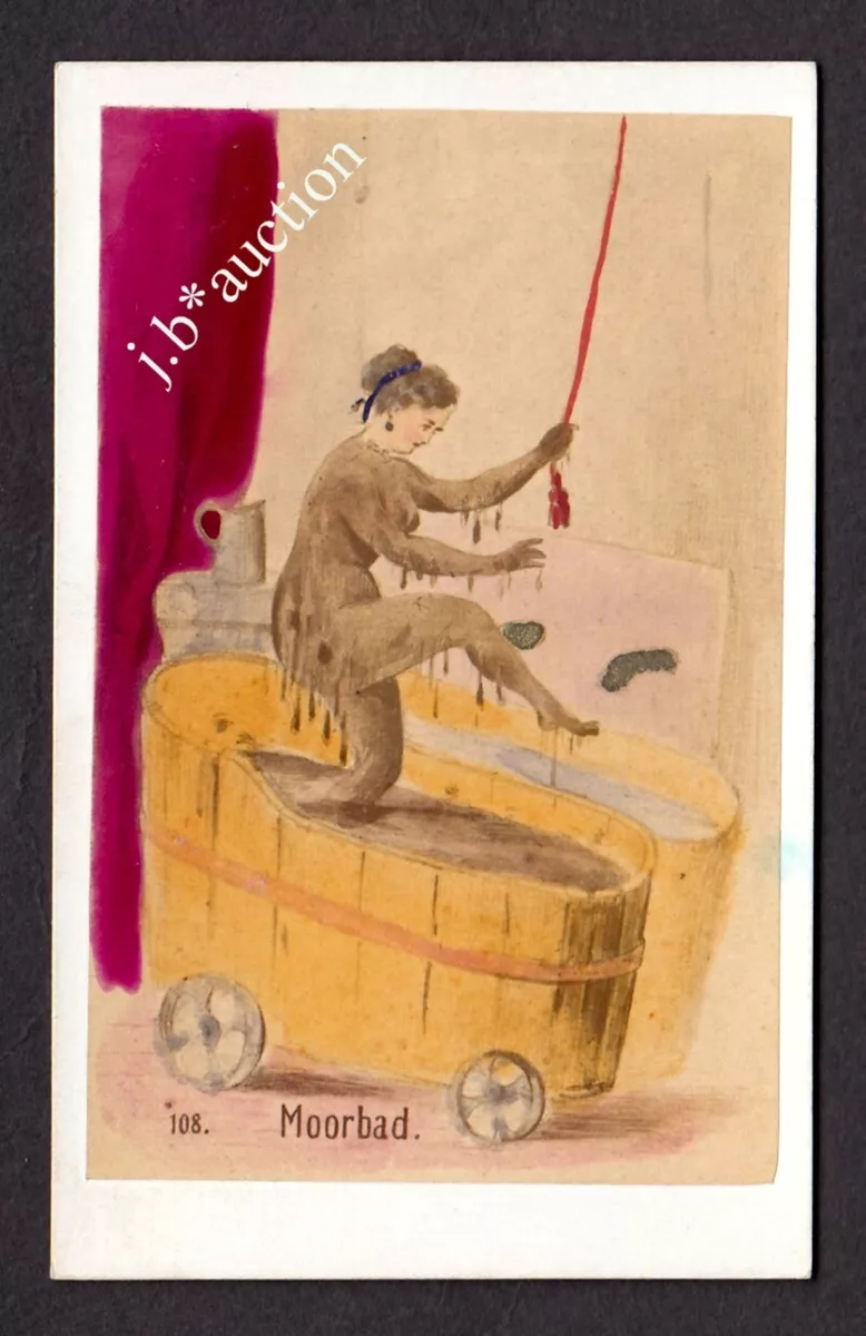 108. MOORBAD Nackt  Erotik  Humor * Handkoloriertes Sammelbild um 1900 |  eBay