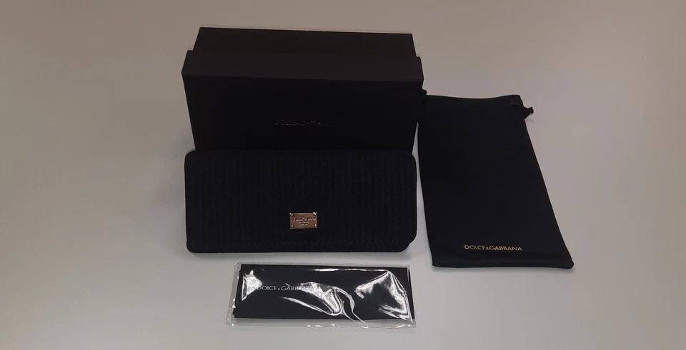 Dolce & Gabbana Scatola, Custodia a Righe per Occhiali Originali - Imagen 4 de 4