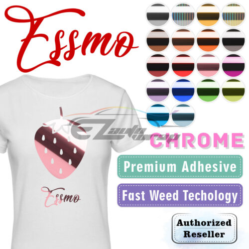Essmo Stretchable Foil Chrome Heat Transfer Vinyl HTV Sheets Iron On Heat Press - Afbeelding 1 van 77