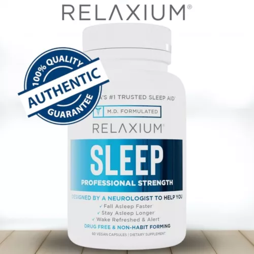 RELAXIUM SLEEP 60 Capsules - Dietary Supplement for Better Sleep -  Exp 1/2027