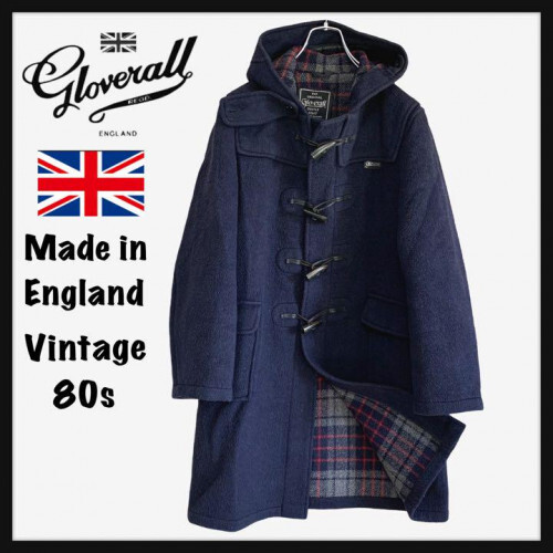 Rare] 80s Gloverall Duffle Coat Made in England with Tartan