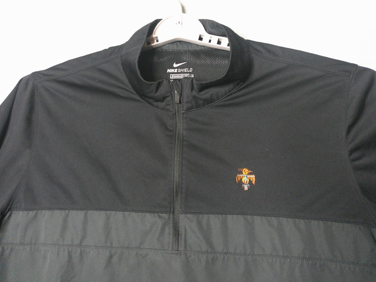 Nike Shield Jacket Men XL Black Colorblock 1/2 Zip Aztec Golf