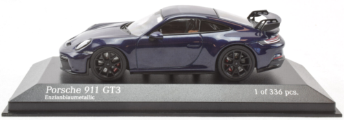 Minichamps Porsche 911 992 Gentian Blue GT3 1:43 Scale Diecast Car 410069206 - Picture 1 of 4