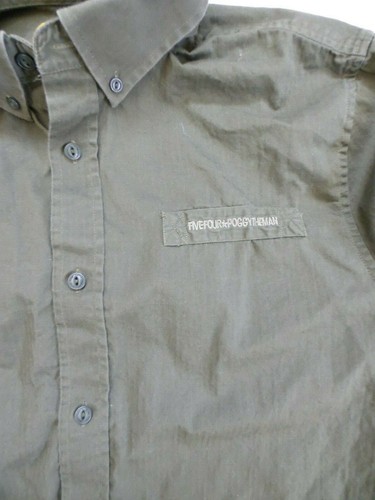 Five Four Poggy The Man Men's Size Large Olive Green Long Sleeve Button Shirt - Picture 4 of 7