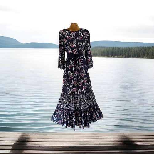 Monsoon Floral Embellished Long Bohemian-Style Dress (US 10) EUR 42 (UK 14) - Picture 18 of 20