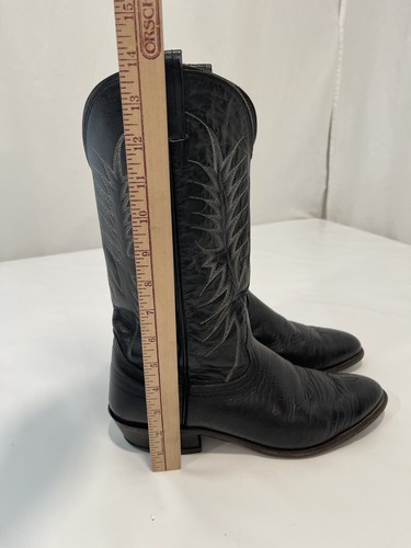 Botas de Vaquero NOCONA Para Hombre 10D Negras Punta Redonda Western Hechas en EE. UU. - Imagen 2 de 22