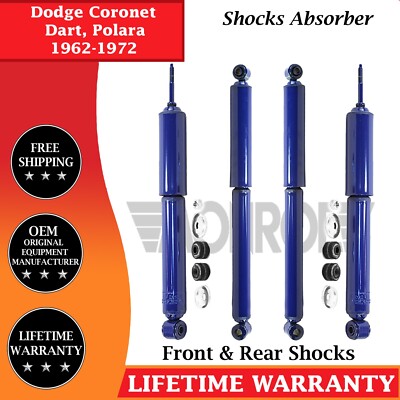 MONROE OEM Front & Rear Shocks For 1962-1972 Dodge Coronet, Dart, Polara