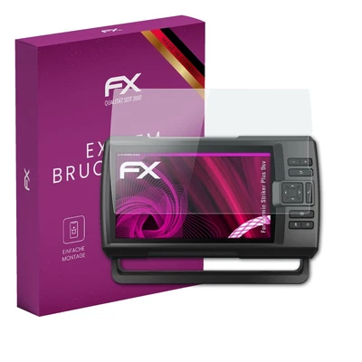 atFoliX Glasfolie für Garmin Striker Plus 9sv Displayfolie 9H Schutzpanzer