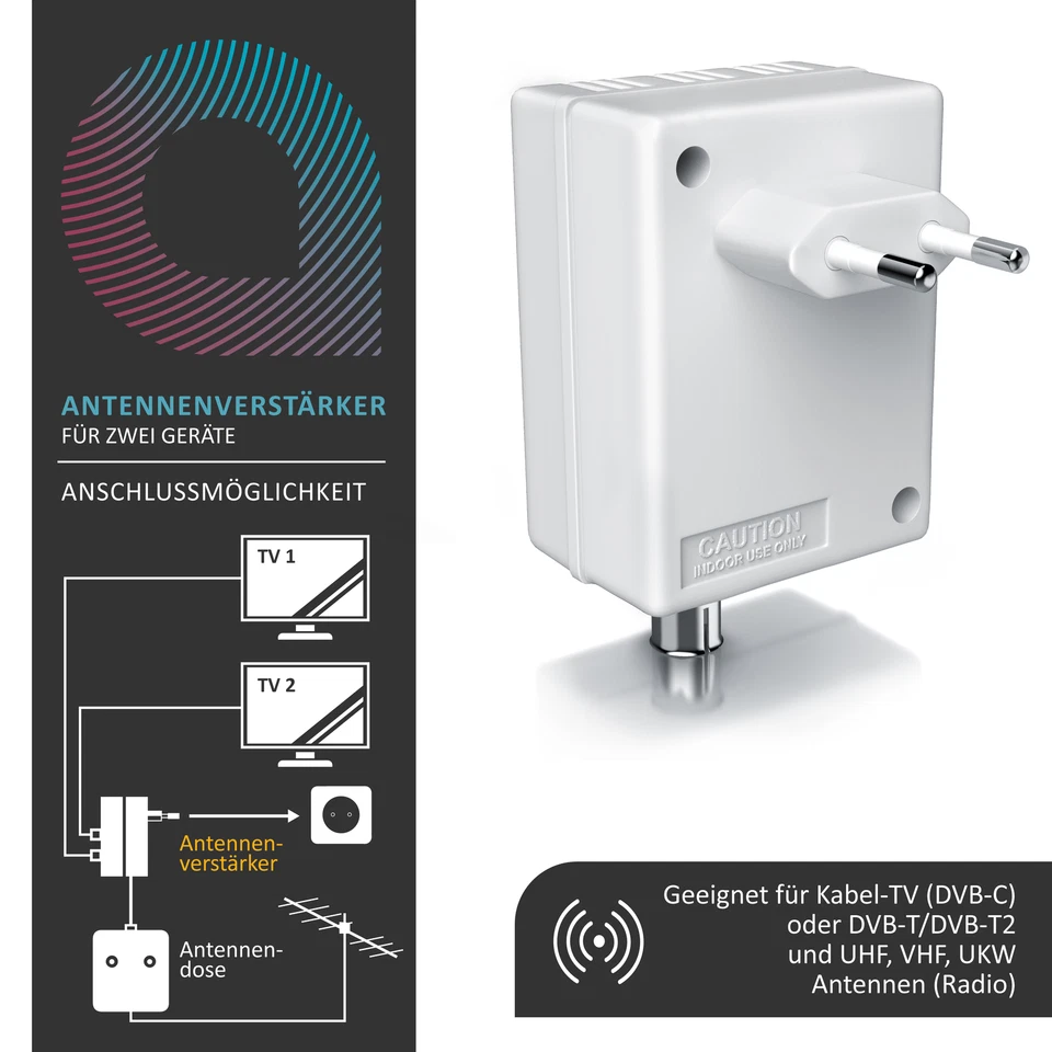 Aplic Antennenverstärker für DVB-T + Kabel TV + Radio / Verteilverstärker - Bild 3 von 4