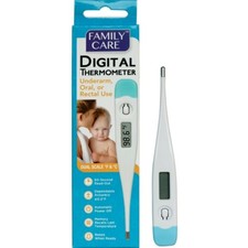 Family Care NEW 3-in-1 Digital Underarm Oral Rectal Thermometer