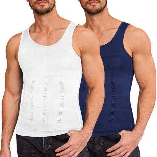 Sculptcore Men's Body Shaper Compression Ionic Shaping Shirt Slimming Tank Top - Afbeelding 1 van 16