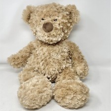 Teddy Bear Tan Brown Cozy Soft Plush Stuffed Curly Hair 22" Cuddly Toy Sensory