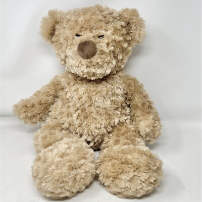 Teddy Bear Tan Brown Cozy Soft Plush Stuffed Curly Hair 22'' Cuddly Toy Sensory