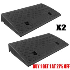 2pcs 9CM High Rise Plastic Kerb Door Ramps Wheelchair Mobility Scooter Access
