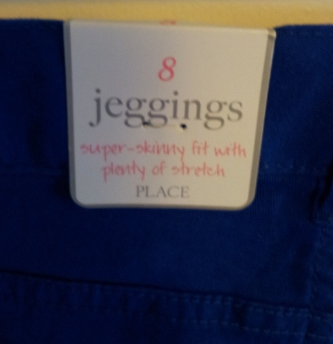 Girls Royal Blue Jeggings Size 8 Super Skinny Fit Adj Waist Children's Place NWT - Picture 8 of 9