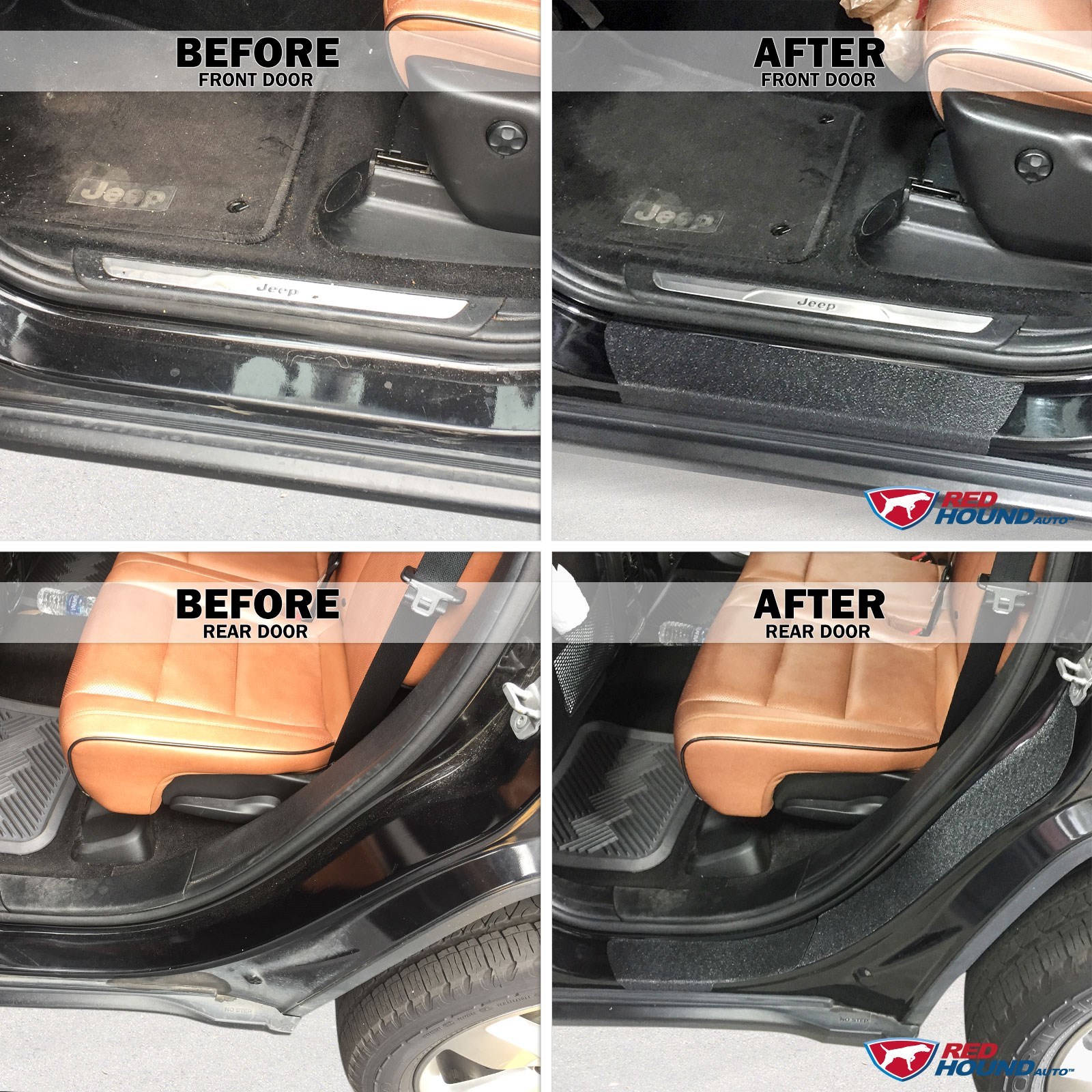 Fits 1118 Jeep Grand Cherokee 6pc Door Sill Step Protector Threshold