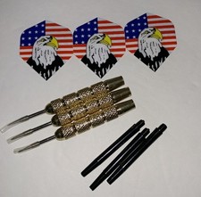 SET OF 3 THREE AMERICAN FLAG  EAGLE DARTS 22 gm tips LAST SET