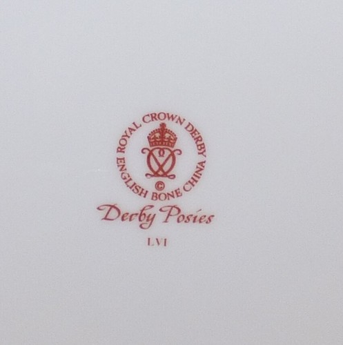 ROYAL CROWN DERBY DERBY POSES 10 3/8" DINNER PLATE 1993 2ND - Picture 3 of 3