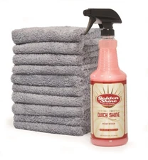 Golden Shine Quick Shine 32oz Detailing Kit w (10) Microfiber Towels GS-QSDK