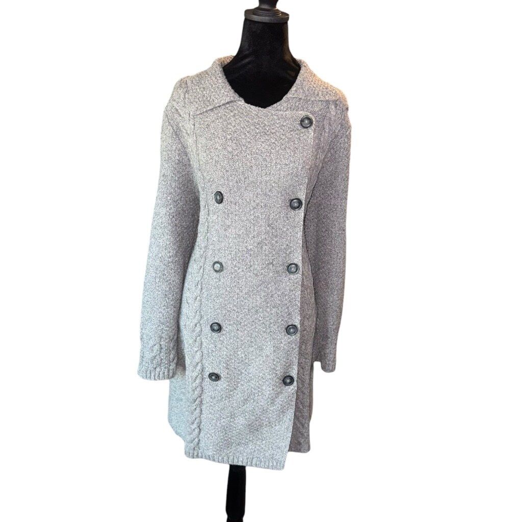 Women's Pendleton Gray Wool Double Breasted cardi… - image 1