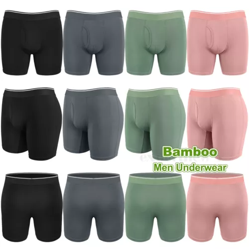 4 Men’s Underwear Boxer Briefs Soft Comfortable Underwear Boxer Briefs for Men - Picture 1 of 18